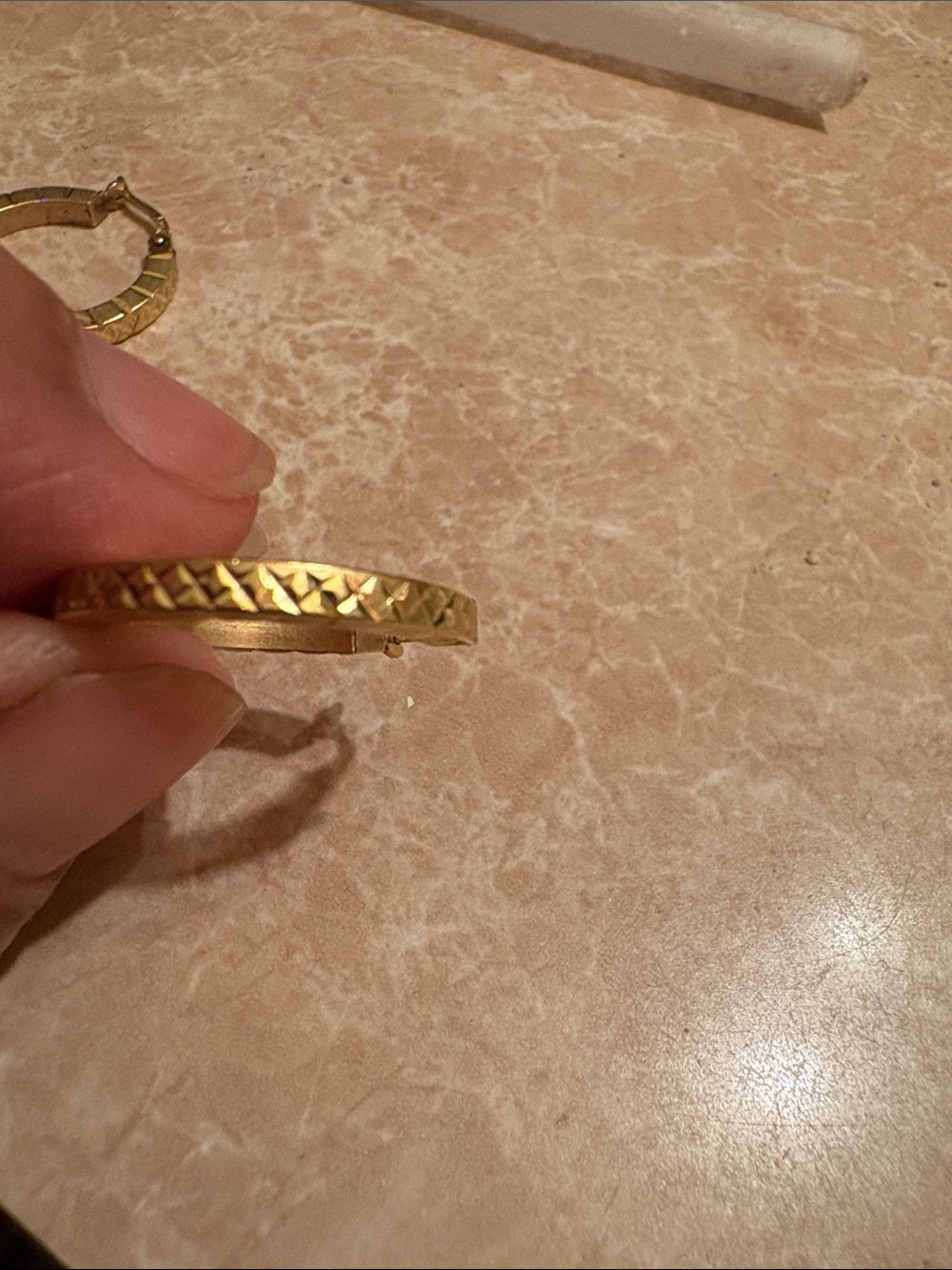 14KT Gold Hoops - Picture 4 of 7